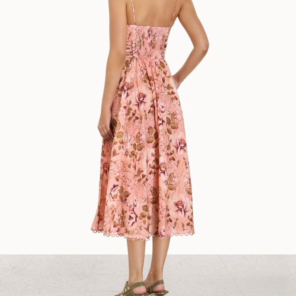 Zimmermann Rosa Linen Midi Dress - Size 0P (Exellent Condition / Worn Once) - Picture 4 of 6